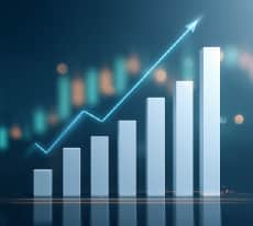 右肩上がりのグラフ